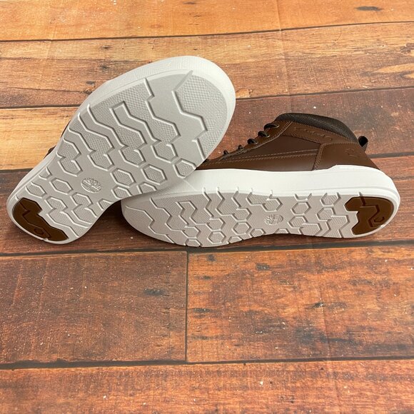 Timberland Men's Allston Brown Mid Full Grain Sneaker Boots - Picture 6 of 6